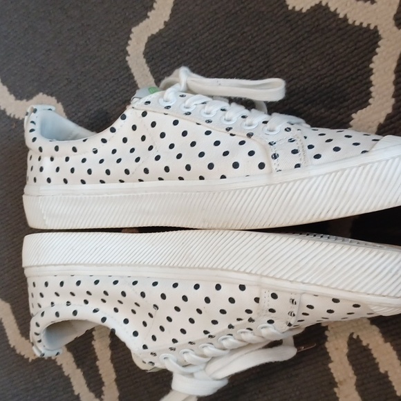 Cariuma White Polka Dot Canvas Oca Low Sneakers Women's 10 - Picture 11 of 15